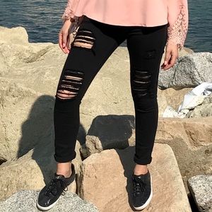 Express Women’s Ripped Legging Jeans, Size 0